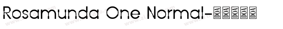Rosamunda One Normal字体转换